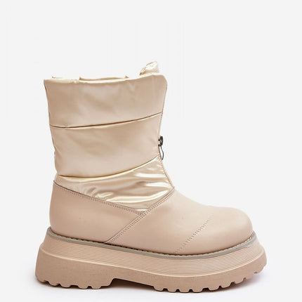 Women's Leather Snow boots Step in style