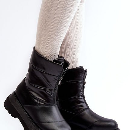 Women's Leather Snow boots Step in style