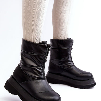 Women's Leather Snow boots Step in style