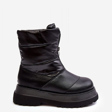 Women's Leather Snow boots Step in style