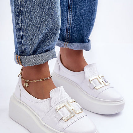 Women's Low Leather Shoes Step in style