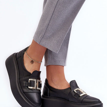 Women's Low Leather Shoes Step in style