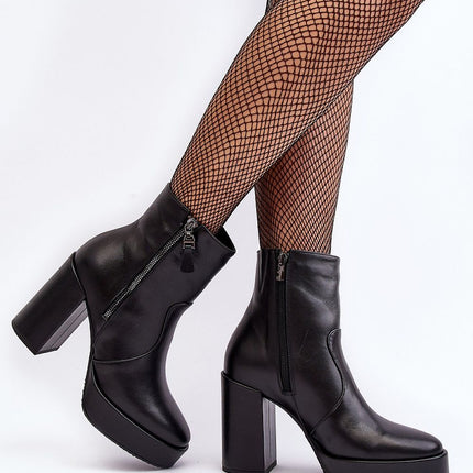 Women's Leather Heel boots Step in style