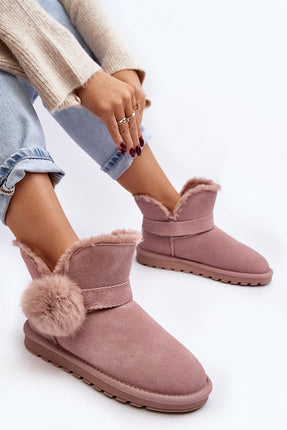 Women's Leather Snow boots Step in style