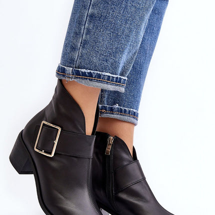 Women's Leather Heel boots Step in style