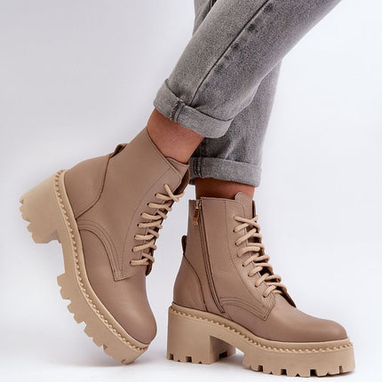 Women's Leather Bootie Step in style