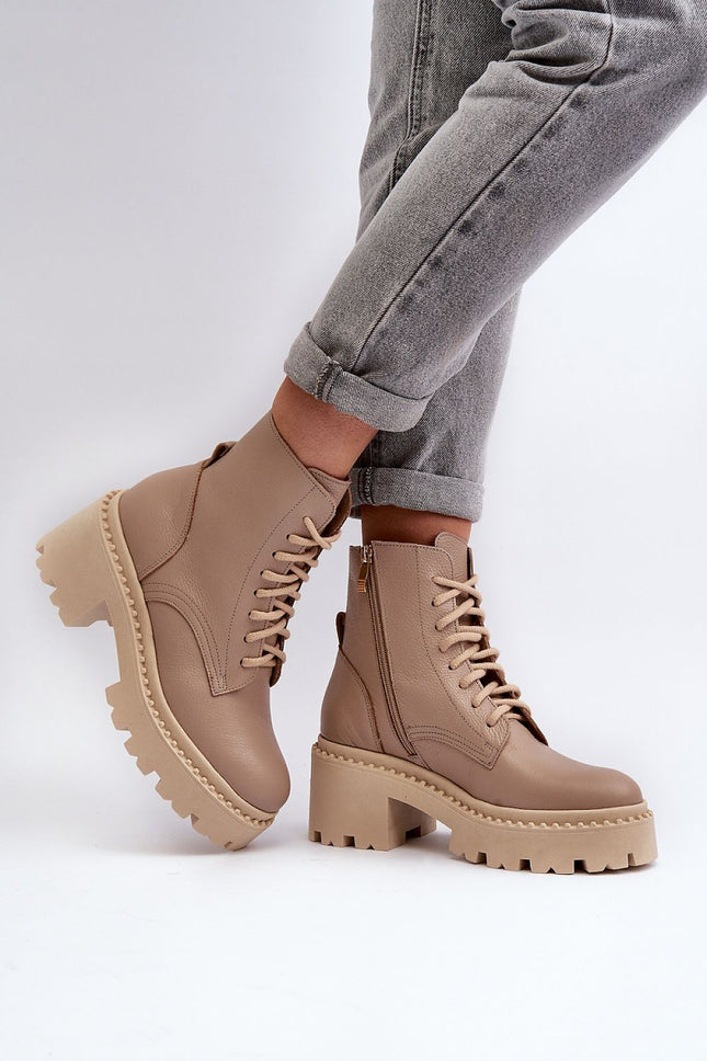 Women's Leather Bootie Step in style