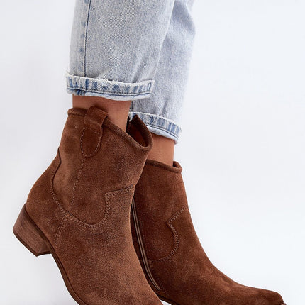 Women's Leather Heel boots Step in style