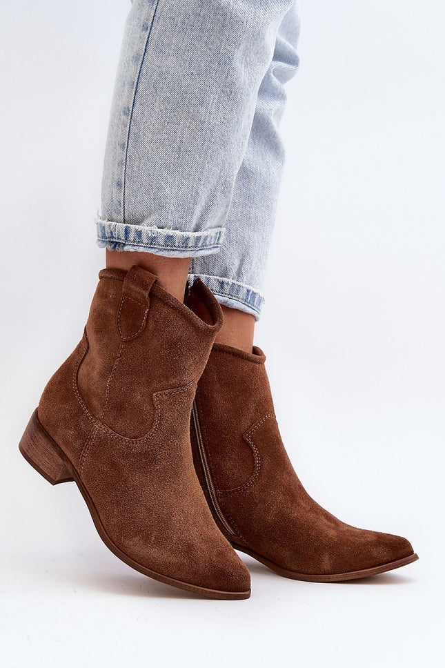 Women's Leather Heel boots Step in style