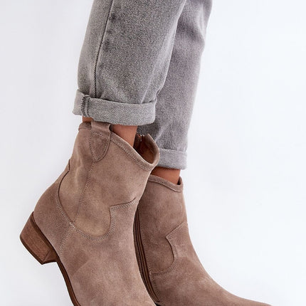 Women's Leather Heel boots Step in style