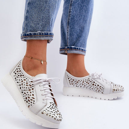 Women's Leather Low Shoes Step in style