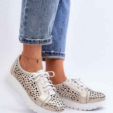 Women's Leather Low Shoes Step in style