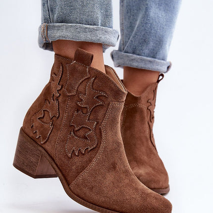 Women's Leather Heel boots Step in style