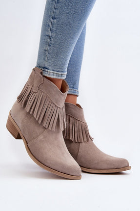 Women's Leather Heel boots Step in style