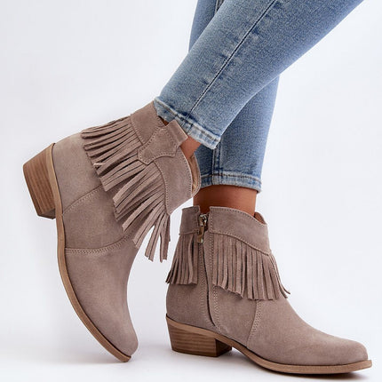 Women's Leather Heel boots Step in style