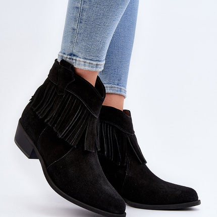 Women's Leather Heel boots Step in style