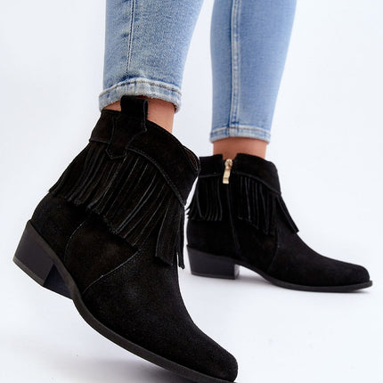 Women's Leather Heel boots Step in style