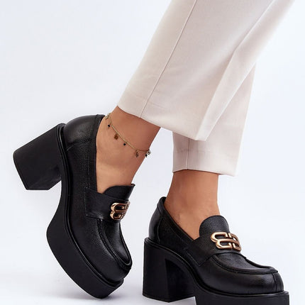 Women's Leather Heeled low shoes Step in style