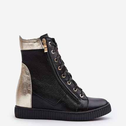 Women's Leather Wedge heel sneakers Step in style