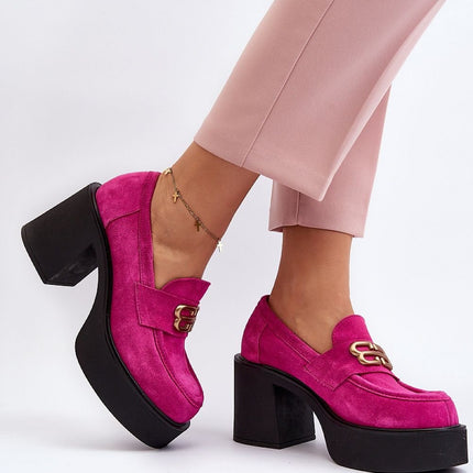 Women's Leather Heeled low shoes Step in style