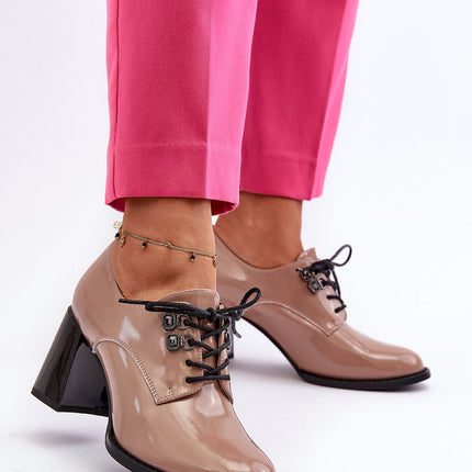 Women's Leather Heeled low shoes Step in style