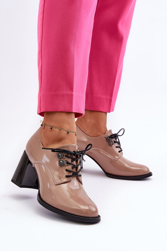 Women's Leather Heeled low shoes Step in style