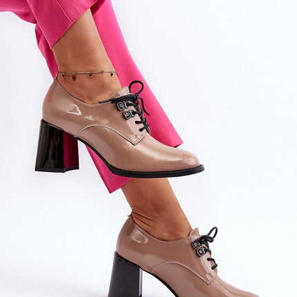 Women's Leather Heeled low shoes Step in style