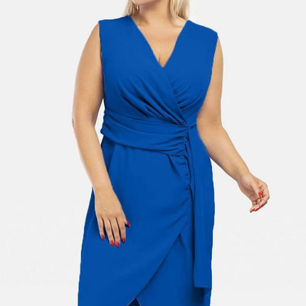 Women's Plus Size Knee-Length Wrap Dress Karko