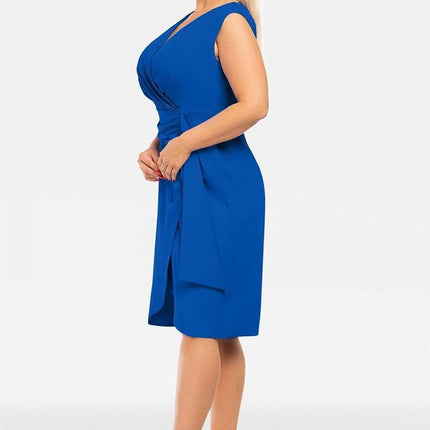 Women's Plus Size Knee-Length Wrap Dress Karko