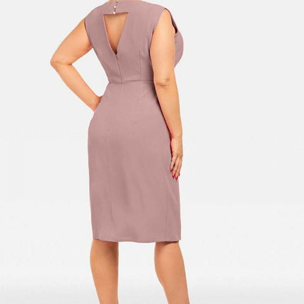 Women's Plus Size Knee-Length Wrap Dress Karko