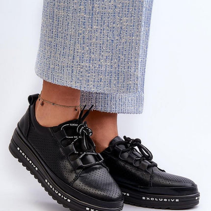 Women's Leather Low Shoes Step in style