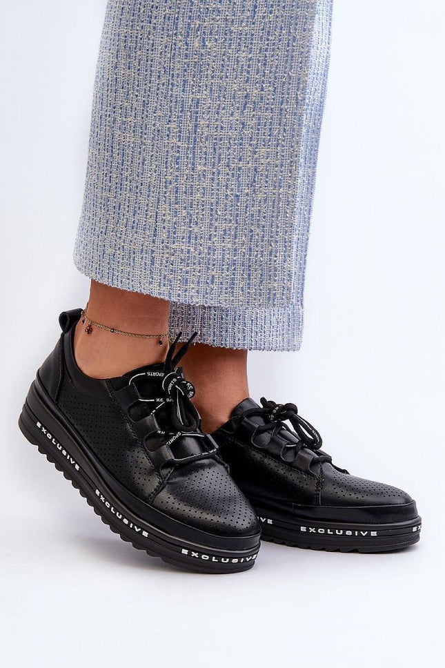 Women's Leather Low Shoes Step in style