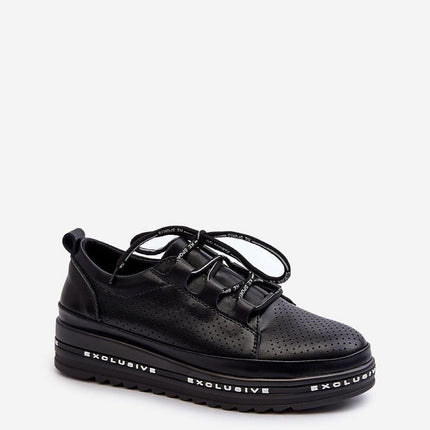 Women's Leather Low Shoes Step in style