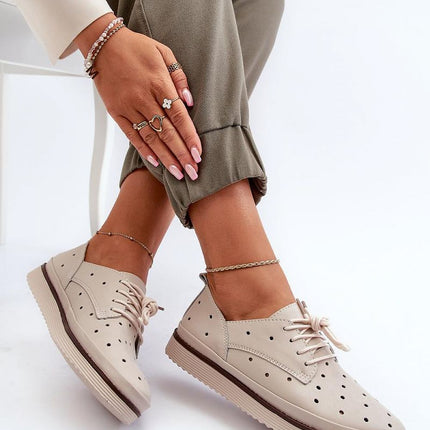 Women's Leather Low Shoes Step in style