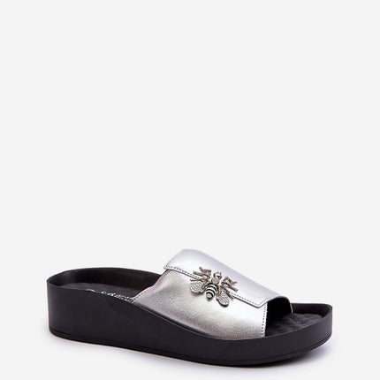 Women's Leather Sliders Step in style