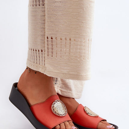 Women's Leather Sliders Step in style