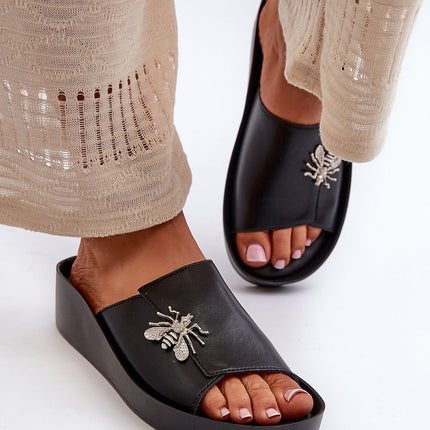 Women's Leather Sliders Step in style