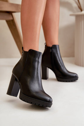 Women's Ankle Heel Boots Step in style