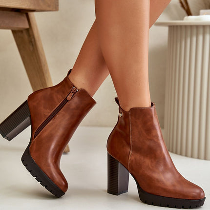 Women's Ankle Heel Boots Step in style