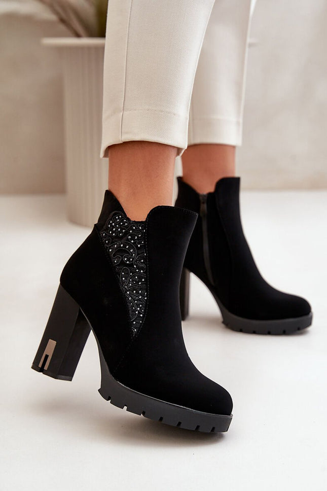 Women's Ankle Heel Boots Step in style