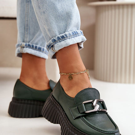 Women's Leather Low Shoes Step in style