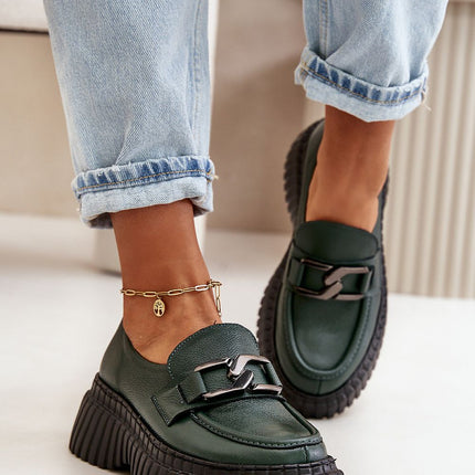 Women's Leather Low Shoes Step in style