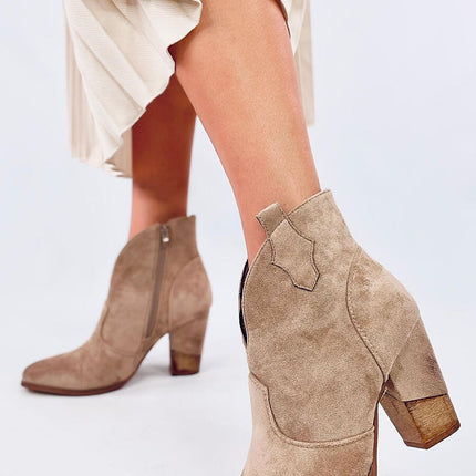 Women's Suede Heel Ankle Boots Inello