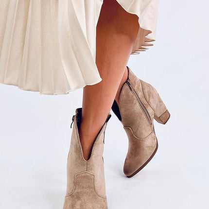 Women's Suede Heel Ankle Boots Inello