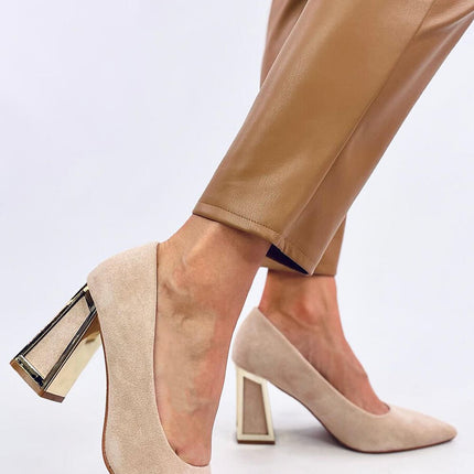 Women's Suede Block Heel Pumps Inello