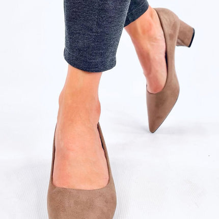 Women's Suede Block Heel Pumps Inello