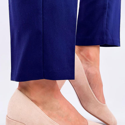 Women's Suede Block Heel Pumps Inello