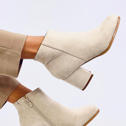 Women's Suede Heel Ankle Boots Inello