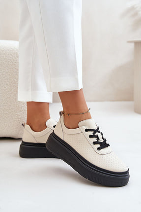 Women's Leather Sport Shoes Step in style