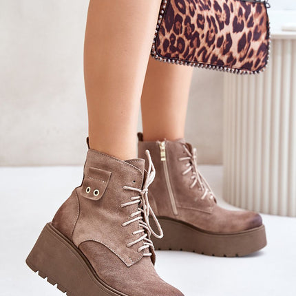 Women's Suede Ankle Buskin Boots Step in style